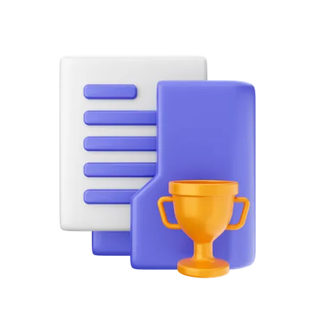 Trophy Folder  3D Icon