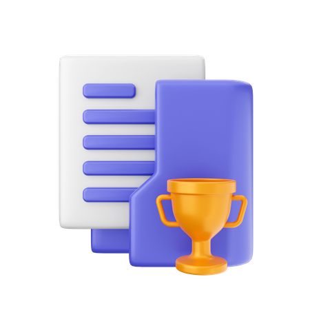 Trophy Folder  3D Icon