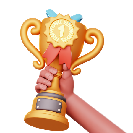 Trophy in Hand  3D Icon