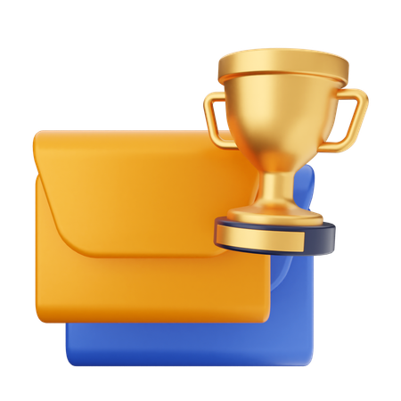 Trophy Mail Message  3D Icon