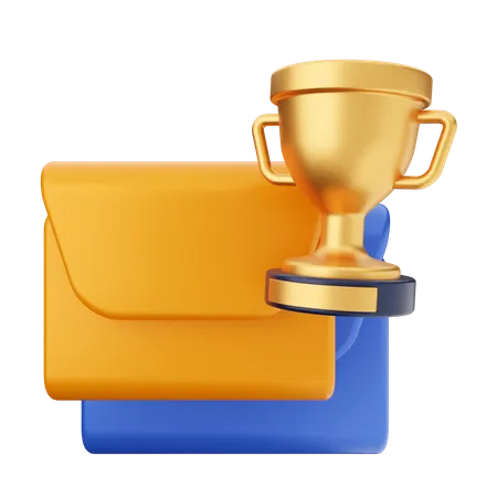 Trophy Mail Message  3D Icon