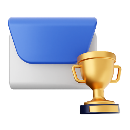 Trophy Mail Message  3D Icon