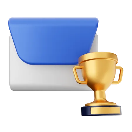 Trophy Mail Message  3D Icon