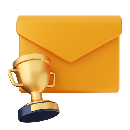 Trophy Mail Message  3D Icon