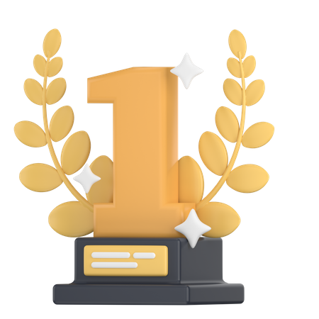 Trophy number one  3D Icon
