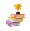 Trophy On Book