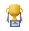 trophy with ribbon