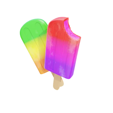 Tropical Fruit Popsicle  3D Icon