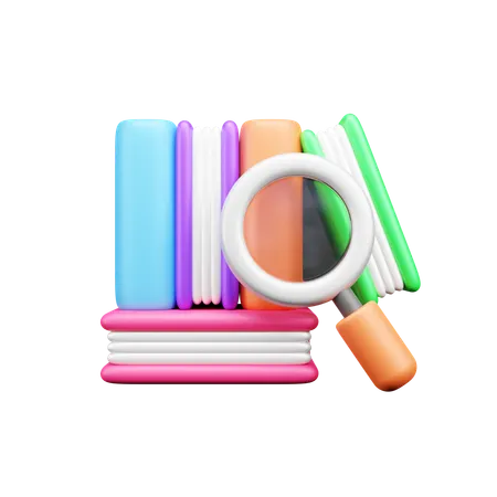 Trouver des livres  3D Icon