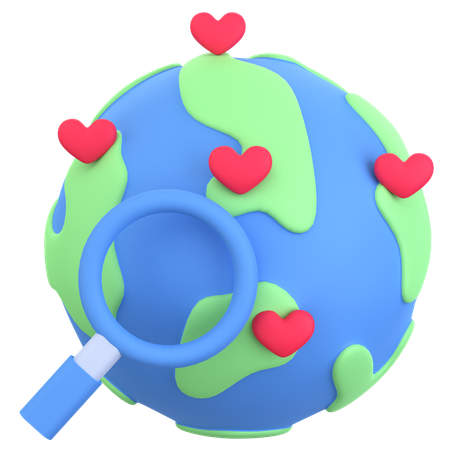 Trouver l'amour en ligne  3D Icon