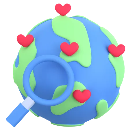 Trouver l'amour en ligne  3D Icon