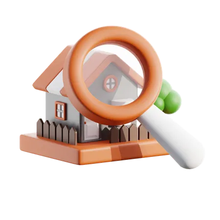 Trouver une maison  3D Icon