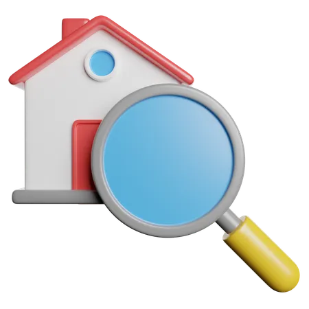 Trouver une maison  3D Icon