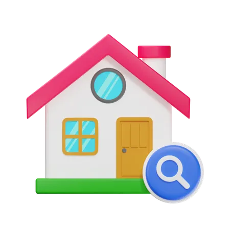 Trouver une maison  3D Icon