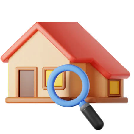 Trouver une maison  3D Icon