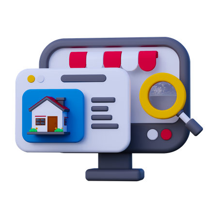 Trouver une maison  3D Icon
