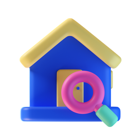 Trouver la maison  3D Icon