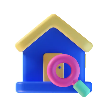 Trouver la maison  3D Icon