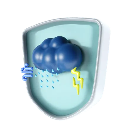 Trovoada chuvosa  3D Icon