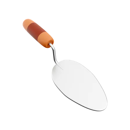 3 D Rendering Illustration Of Trowel Tool On White Background 3 D Render Trowel Tool Icon 3D Icon