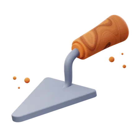 3 D Trowel Tool Illustration Render Of Trowel Tool Icon Designs Perfect For Gardening Landscaping Or Construction Related Visual Elements Adding A Touch Of Realism And Versatility To Your Designs 3D Icon