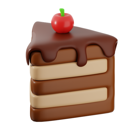 Pedazo de pastel de chocolate  3D Icon