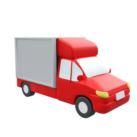 Delivery Service Logistic Concept 3 D Rendering Illustration Of Delivery Pick Up Car 3D Illustration