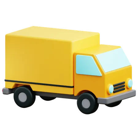 3 D Truck Box With Transparent Background 3D Icon