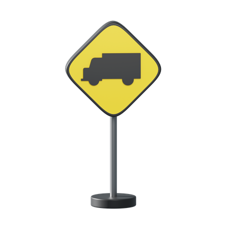 Truck crossing 3D Illustration