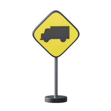 Truck crossing 3D Illustration