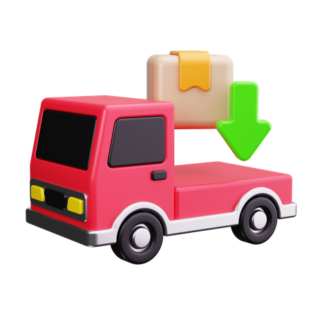 Truck Loading Goods  3D Icon