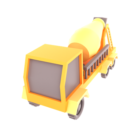 Truck Mixer  3D Icon