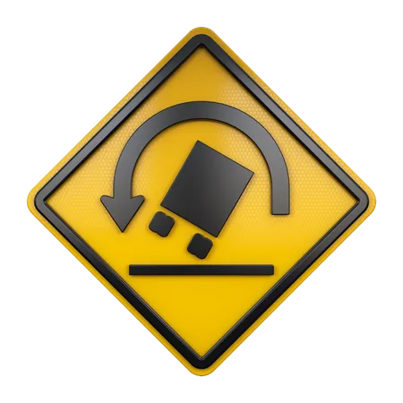 Truck Rollover Sign  3D Icon
