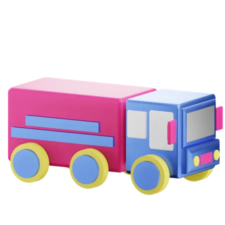 3 D Rendering Illustration Truck Car Carrying Cargo 3D Icon