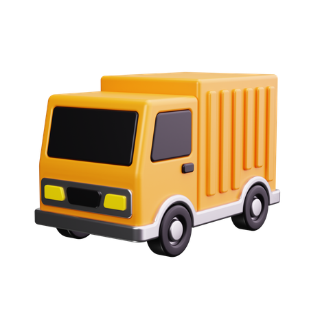 Truck With Cargo  3D Icon