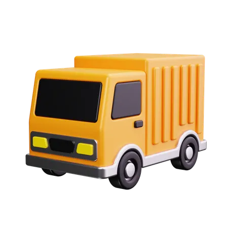 Truck With Cargo  3D Icon