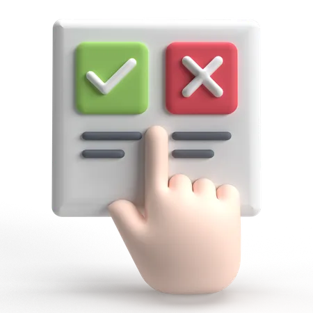 True false  3D Icon