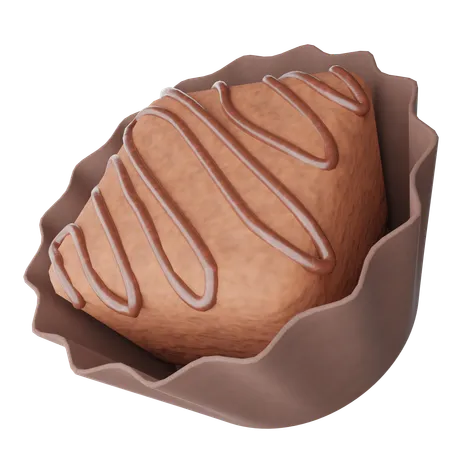 Chocolate trufado  3D Icon