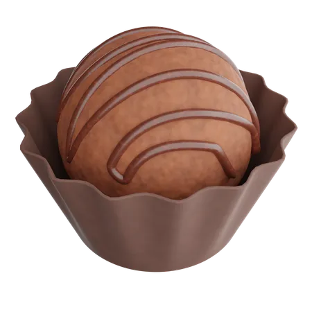 Chocolate trufado  3D Icon