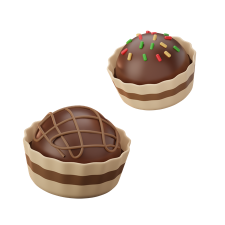 Trufa de chocolate  3D Icon