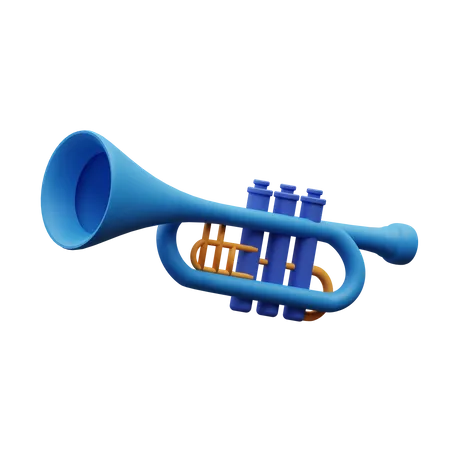 3 D Illustration Of Trumpet 3D Icon