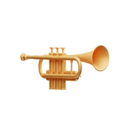 3 D Music Icons Illustration Trumpet 3D Icon