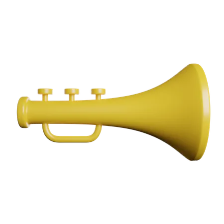 Trumpet Music Instrument 3D Icon