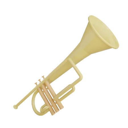 3 D Trumpet Object With Transparent Background 3D Illustration