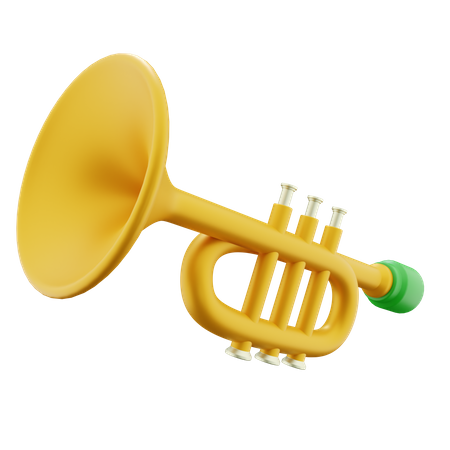 Trumpet Xmas  3D Icon