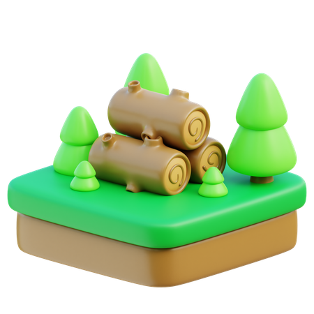 Trunk Log  3D Icon