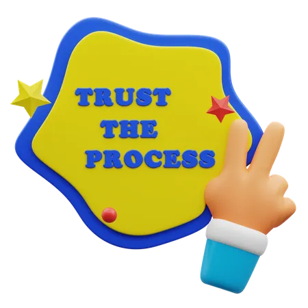 Trust The process Word mark  3D Icon