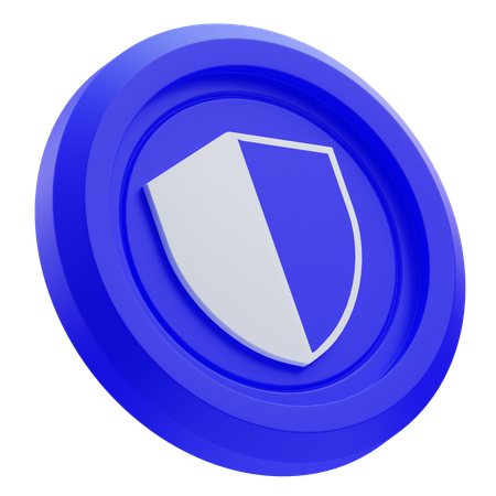 Trust Wallet Token TWT Crypto Logo  3D Icon