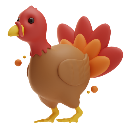 Truthahn Vogel  3D Icon