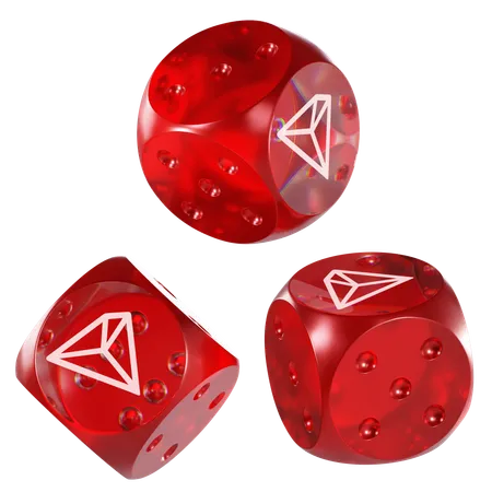 Trx Glass Dice Crypto  3D Icon